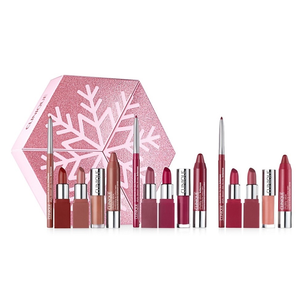 New 15 piece Clinique Lip Set Nudes, Pinks, Plums